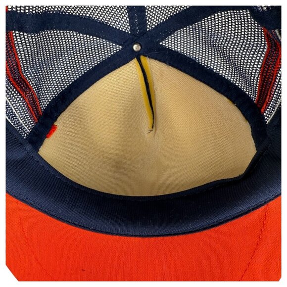 Vintage Auburn Tigers War Eagles Snapback Hat Cap Navy Mesh Trucker 3 Stripes - Picture 6 of 10